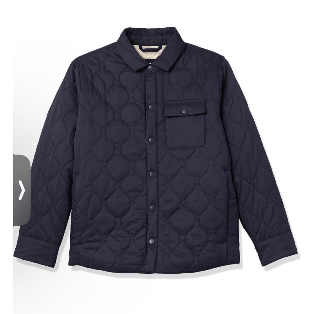 NEW Amazon Essentials Boys' Sherpa-Lined Quilted Shirt 8